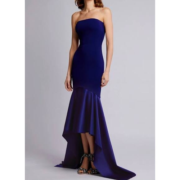 Solace London Dresses & Skirts - STUNNING RTR Solace London Navy Kerama Strapless Hi-Low Cocktail Dress Size 6